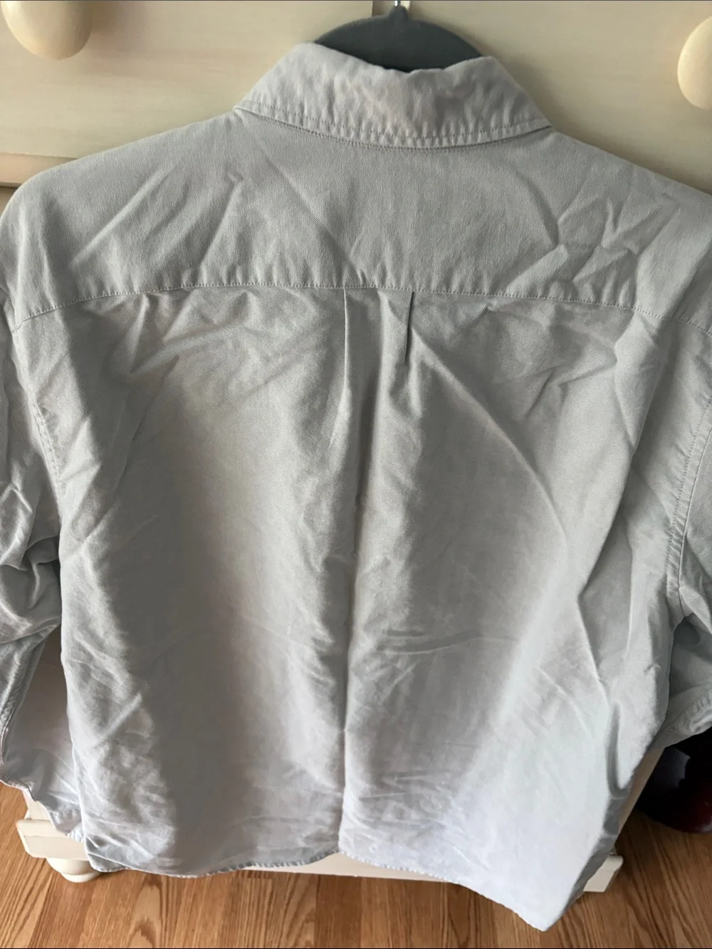 J. Crew Light Gray Oxford Shirt Jacket - Classic Button-Front